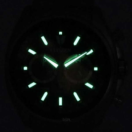 Orologio da uomo Citizen Eco-Drive cronografo in acciaio inossidabile quadrante nero CA4560-81E 100M