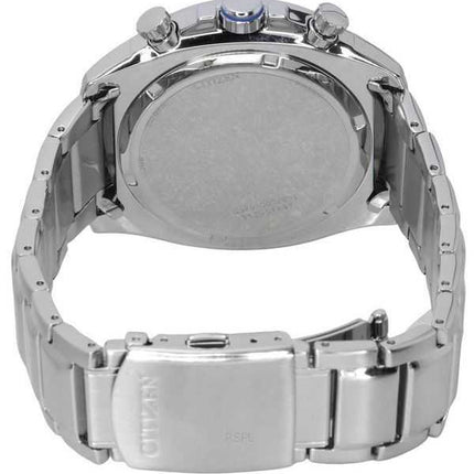 Orologio da uomo Citizen Eco-Drive cronografo in acciaio inossidabile quadrante nero CA4560-81E 100M