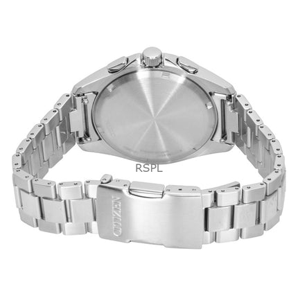 Orologio da uomo Citizen Sport Luxury Chronograph in acciaio inossidabile con quadrante blu chiaro Eco-Drive CA4680-55L 100M