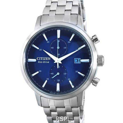 Orologio da uomo Citizen Classic Blue Dial in acciaio inossidabile Eco-Drive CA7060-88L