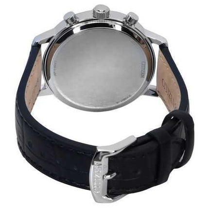 Orologio da uomo Citizen Eco-Drive Chronograph con cinturino in pelle e quadrante verde CA7069-24X