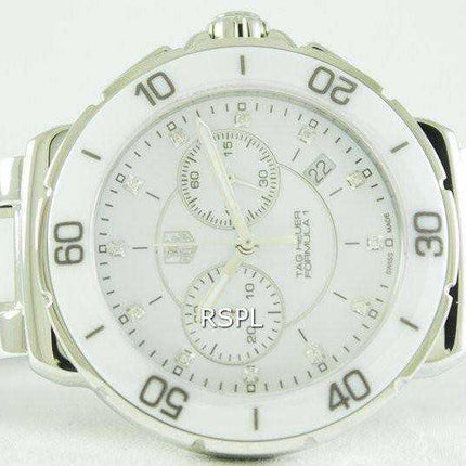 Orologio da taschino Tag Heuer Formula One in Chronograph Diamond con quadrante bianco CAH1211.BA0863