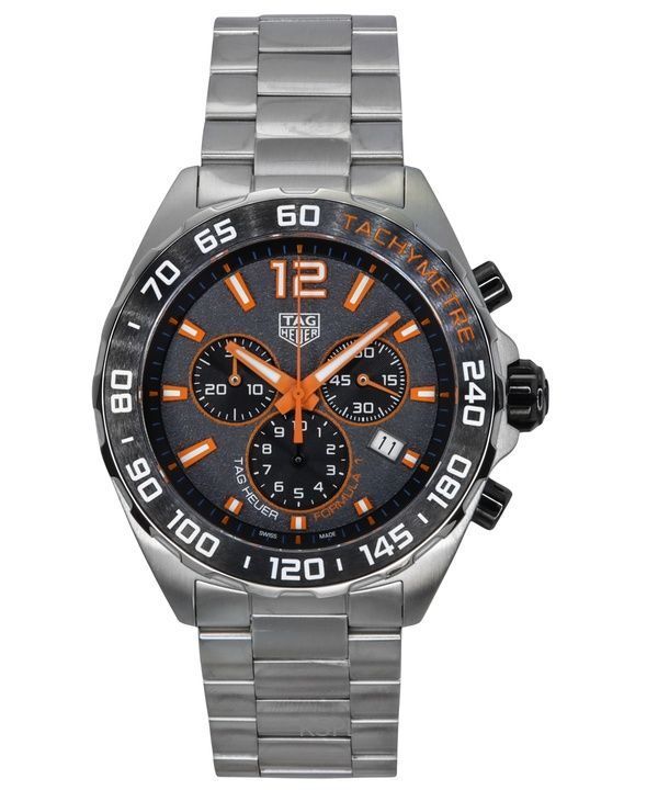 Tag Heuer Formula 1 Cronografo Acciaio Inossidabile Quadrante Grigio Quarzo Diver&#39;s CAZ101AH.BA0842 200M Orologio da Uomo