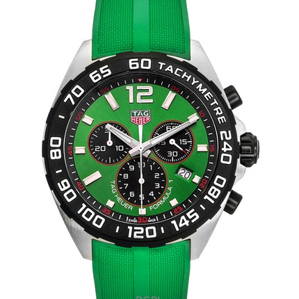 Tag Heuer Formula 1 Cronografo Cinturino in gomma Quadrante verde Quarzo Diver's CAZ101AP.FT8056 Orologio da uomo 200M