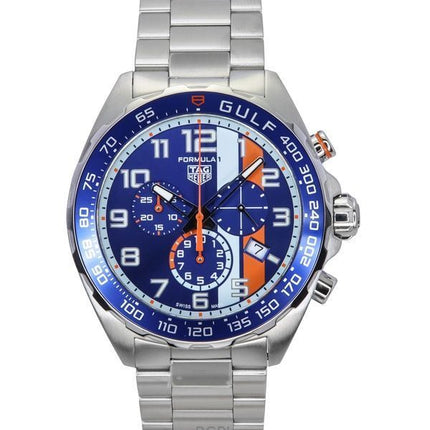 Tag Heuer Formula 1 Cronografo X Gulf Acciaio Inox Quadrante Blu Quarzo Diver's CAZ101AT.BA0842 200M Orologio da Uomo
