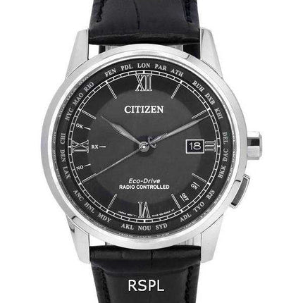 Orologio da uomo Citizen Eco-Drive Global radiocontrollato con quadrante nero CB0151-19E 100M