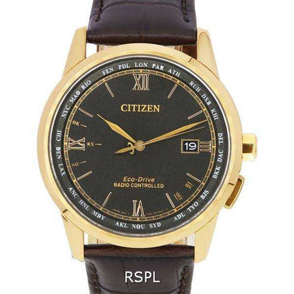 Orologio da uomo Citizen Eco-Drive Global radiocontrollato con quadrante grigio CB0158-10H 100M
