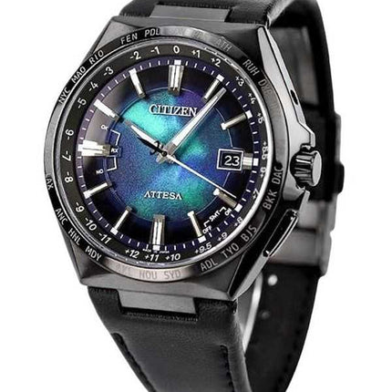 Orologio da uomo Citizen Attesa Atomic cronometraggio super titanio quadrante blu Eco-Drive CB0215-18L 100M