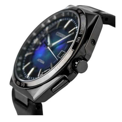 Orologio da uomo Citizen Attesa Atomic cronometraggio super titanio quadrante blu Eco-Drive CB0215-18L 100M
