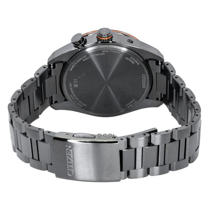 Orologio da uomo Citizen Attesa Radiocontrollato in titanio con quadrante nero Eco-Drive CB0286-61E 100M