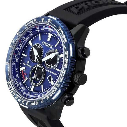 Orologio da uomo Citizen Promaster Sky AT Radiocontrollato Cronografo Quadrante Blu Eco-Drive CB5006-02L 200M