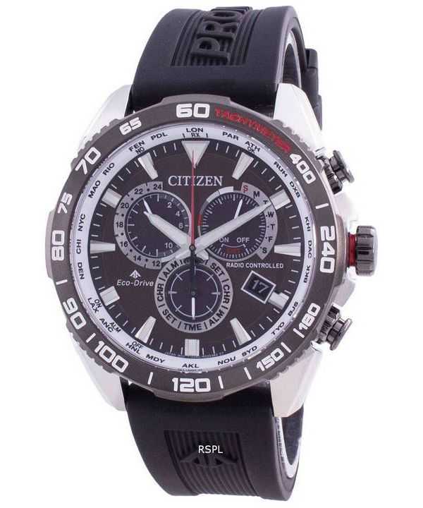 Orologio da uomo Citizen Promaster radiocontrollato World Time Eco-Drive CB5036-10X 200M