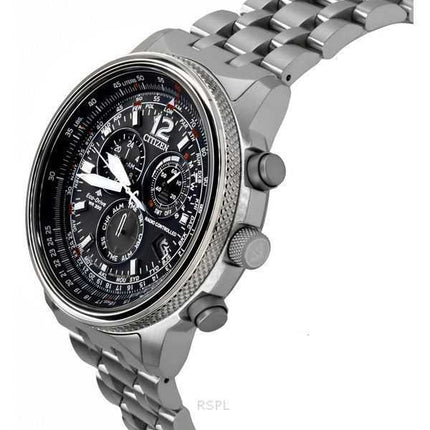 Orologio da uomo Citizen Promaster Sky Radiocontrollato Cronografo Acciaio Inossidabile Quadrante Nero Eco-Drive CB5860-86E 200M