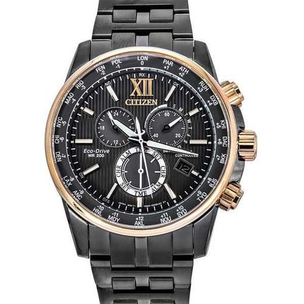 Orologio da uomo Citizen Eco-Drive con cronografo radiocontrollato GMT CB5884-88H 200M