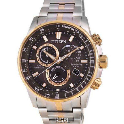 Orologio da uomo Citizen PCAT bicolore radiocontrollato cronografo Atomic Eco-Drive CB5886-58H 200M