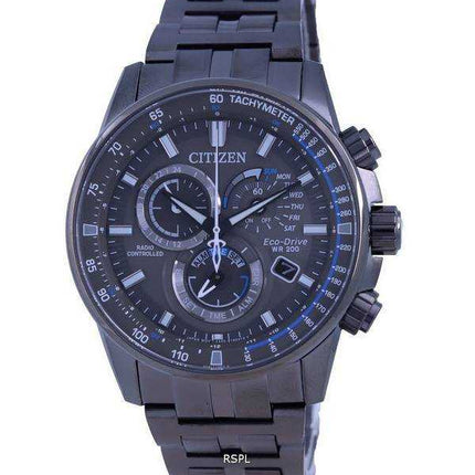 Orologio da uomo Citizen PCAT quadrante nero radiocontrollato cronografo atomico Eco-Drive CB5887-55H 200M
