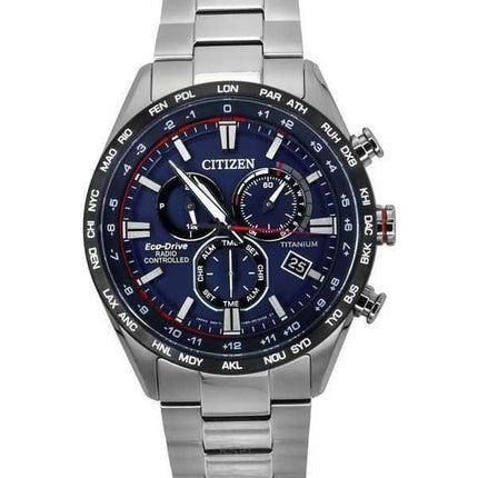 Orologio da uomo Citizen Radiocontrollato Cronografo Super Titanium Quadrante Blu Eco-Drive CB5945-85L 100M