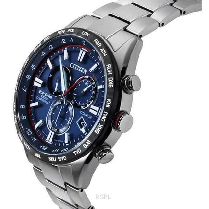 Orologio da uomo Citizen Radiocontrollato Cronografo Super Titanium Quadrante Blu Eco-Drive CB5945-85L 100M