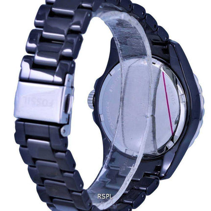 Orologio da donna Fossil FB-01 analogico in ceramica quadrante nero al quarzo CE1108 100M