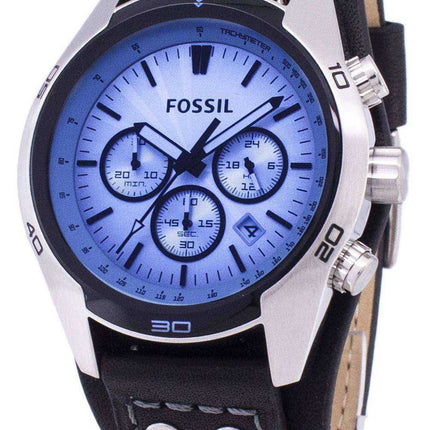 Orologio da uomo Fossil Coachman Chronograph in pelle nera CH2564