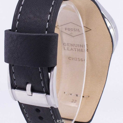 Orologio da uomo Fossil Coachman Chronograph in pelle nera CH2564