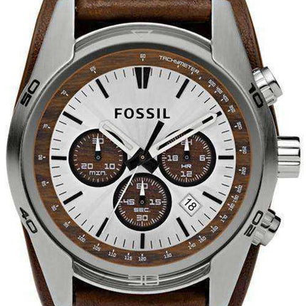 Fossil Cuff Chronograph Tan Leather CH2565 - Orologio da uomo