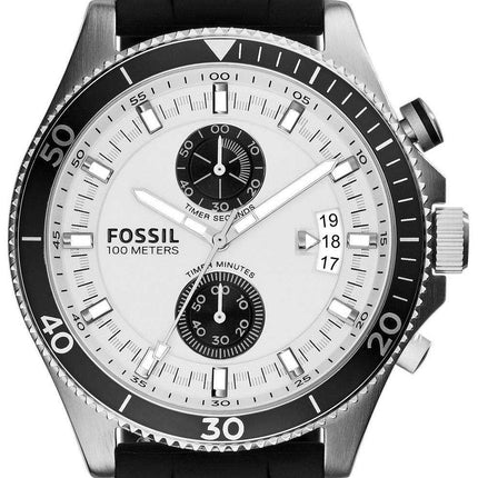 Orologio da uomo Fossil Wakefield Chronograph Black Strap in silicone CH2933