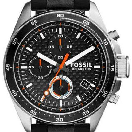 Fossil Decker Quartz Cronografo quadrante nero 100M CH2956 Orologio da uomo