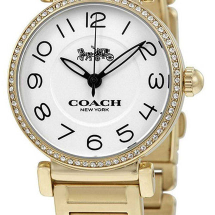 Orologio da donna al quarzo in acciaio inossidabile tono oro con accenti di cristallo Madison Coach 14502855