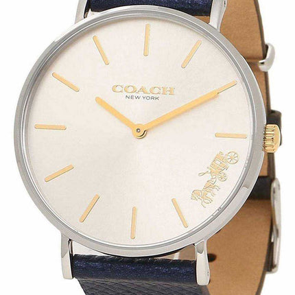 Orologio da donna Coach Perry quadrante bianco in pelle al quarzo 14503156