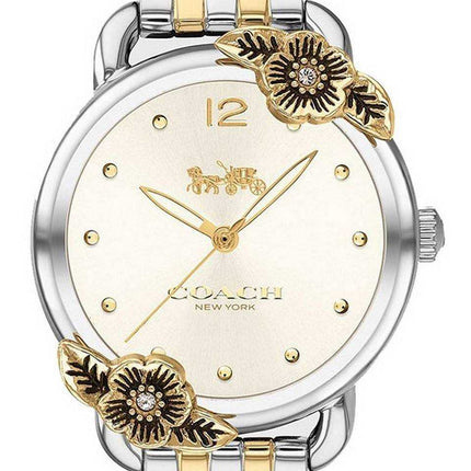 Coach Delancey Tea Rose Silver Dial Two Tone Stainless Steel Quartz 14503212 Orologio da donna