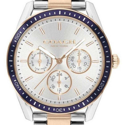 Orologio da donna Coach Preston quadrante argento bicolore in acciaio inossidabile al quarzo 14503269