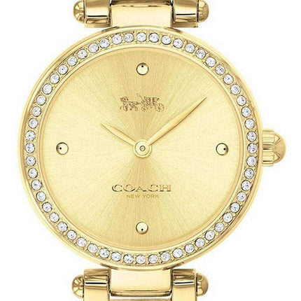 Orologio da donna al quarzo in acciaio inossidabile tono oro Coach Park con accenti di cristallo 14503276