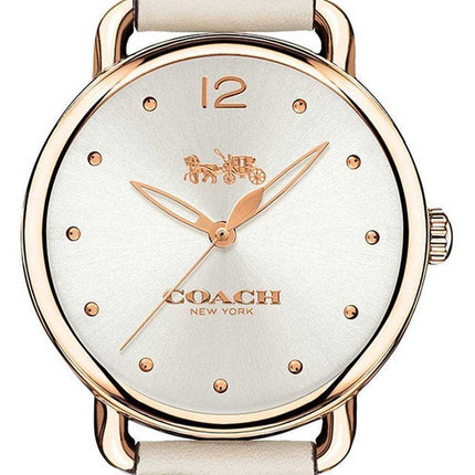 Orologio da donna Coach Delancey quadrante argento cinturino in pelle al quarzo 14503311