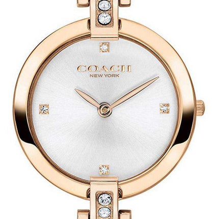 Orologio da donna Coach Chrystie in acciaio inossidabile tono oro rosa con accenti di cristallo al quarzo 14503317