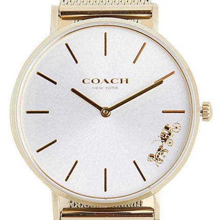 Orologio da donna Coach Perry quadrante argento tono oro in acciaio inossidabile al quarzo 14503337