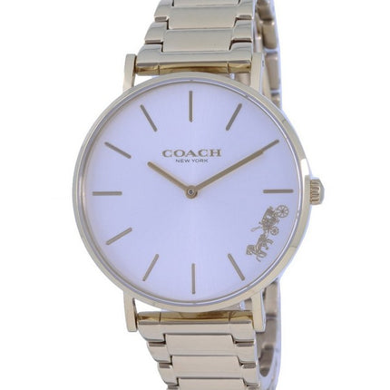 Orologio da donna Coach Perry quadrante argento tono oro in acciaio inossidabile al quarzo 14503345