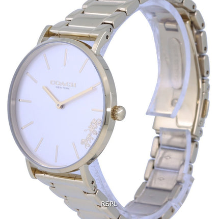 Orologio da donna Coach Perry quadrante argento tono oro in acciaio inossidabile al quarzo 14503345