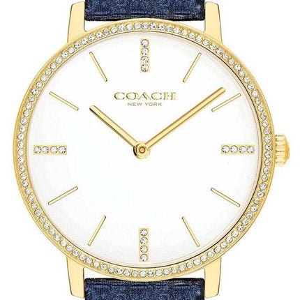 Orologio da donna al quarzo con cinturino in pelle quadrante bianco Coach Audrey 14503351