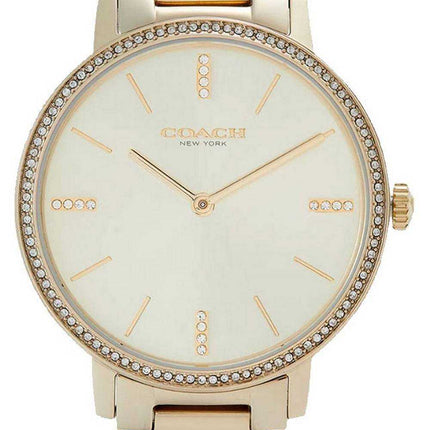 Orologio da donna al quarzo in acciaio inossidabile tono oro Coach Audrey 14503355