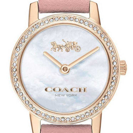 Orologio da donna Coach Audrey Crystal Accents con cinturino in pelle al quarzo 14503363