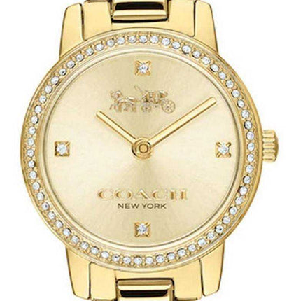 Orologio da donna al quarzo in acciaio inossidabile tono oro Coach Audrey 14503367