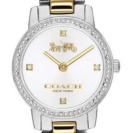 Orologio da donna Coach Audrey quadrante bianco bicolore in acciaio inossidabile al quarzo 14503369