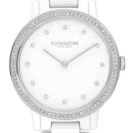 Orologio da donna Coach Audrey Crystal Accents in ceramica al quarzo 14503499