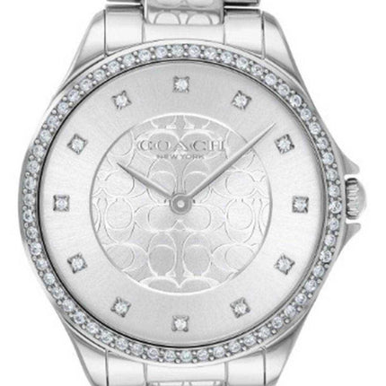 Orologio da donna al quarzo in acciaio inossidabile con accenti di cristallo Astor Coach 14503503
