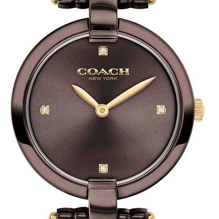 Orologio da donna Coach Chrystie Brown Dial in acciaio inossidabile al quarzo 14503531