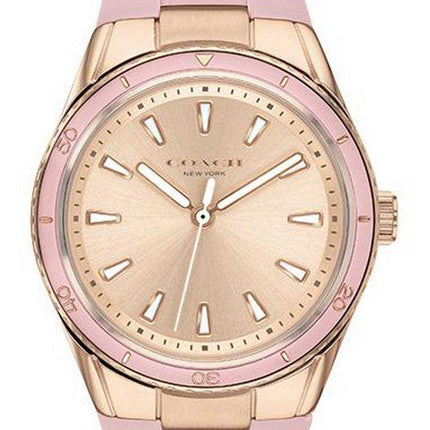 Orologio da donna Coach Preston Garofano quadrante tono oro cinturino in silicone al quarzo 14503574