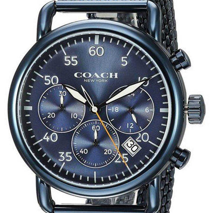 Orologio da uomo Coach Delancey quadrante blu in acciaio inossidabile cronografo al quarzo 14602374