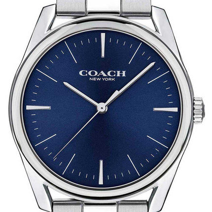 Orologio da uomo al quarzo in acciaio inossidabile con quadrante blu di lusso moderno Coach 14602401