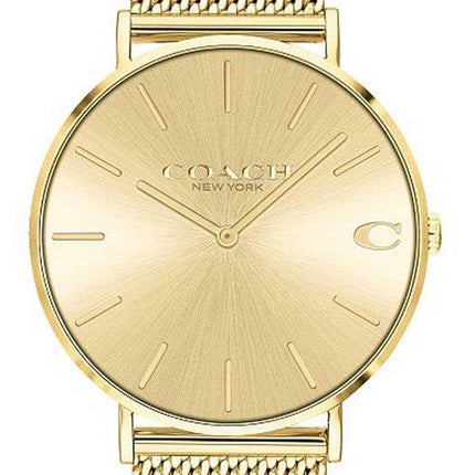 Orologio da uomo al quarzo in acciaio inossidabile tono oro Coach Charles 14602428